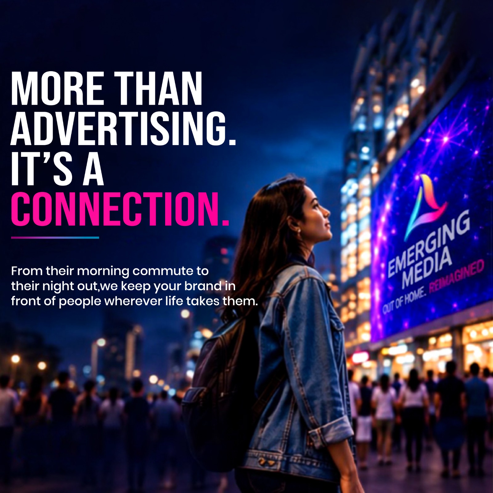 Indoor digital advertising in a shopping mall